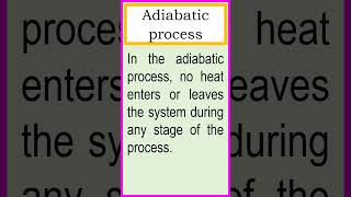 Explanation of the adiabatic process chemistry [upl. by Aianat]