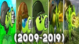 Evolution of Gatling Pea  PVZ GW 2 PvZGW 1 PVZ PvZ2 PvZ Heroes PvZ DS 2009  2019 [upl. by Nohtanhoj852]