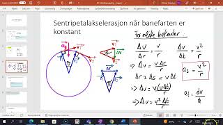 Fysikk 2 2C Sirkelbevegelse [upl. by Pardew]