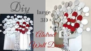 Diy Large 3D Abstract Tree Wall Decor Dollar Tree Wall Mirror Art [upl. by Ahsinaj385]