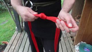 how to make an easy climbing waist and chest harness from rope or webbing [upl. by Magna447]