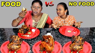 FOOD VS NO FOOD CHALLENGE IN ERODE NILA FAST FOOD CHALLENGE IN TAMIL FOODIES DIVYA VS ANUSHYA [upl. by Alfie]