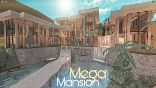 Bloxburg Mega Mansion Modern Warm House NO LARGEPLOT  House Build [upl. by Malynda]