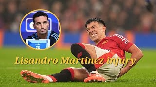 Lisandro Martinez injury update issued by Argentina boss [upl. by Rudwik]