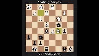 Anatoly Karpov vs Ulf Andersson  Milan Italy 1975 [upl. by Barth]