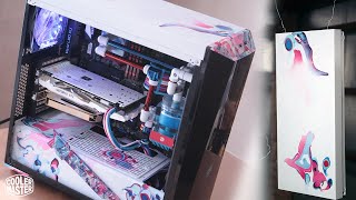 Cooler Master MasterBox Lite 5 Marbling Painting Water Cooling Case Modding 本格水冷 PC [upl. by Desiri]