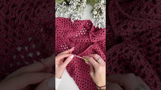 Crochet I cord tutorial  crochet a summer top with hood crochet crochettop crocheticord [upl. by Gilemette]