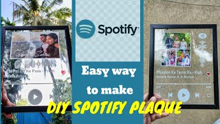 How to make Spotify PlaqueDIY Glass artworkEasiest to make this frame Indianyoutuber spotify [upl. by Shoemaker846]