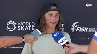 Entrevista a Egoitz Bijueska tras disputar los cuartos de final del Mundial de Skate Park [upl. by Paryavi]