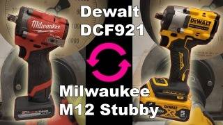 Dewalt DCF921 vs Milwaukee Gen2 Stubby  Reverse vs Forward [upl. by Rahel]