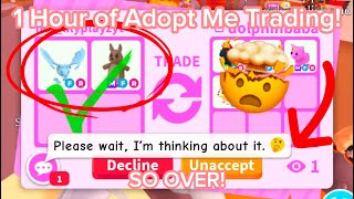 ⭐️1 HOUR of ADOPT ME TRADING⭐️ High Tier TRADING Growing My Inventory Adopt me Roblox [upl. by Ayomat760]