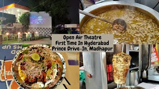 Enjoy Open Air Theatre First Time In Hyderabad  Prince DriveIn Madhapur [upl. by Leahcimsemaj405]