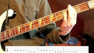 Everything Everything  Kemosabe bass cover with TABS on screen [upl. by Ringo]