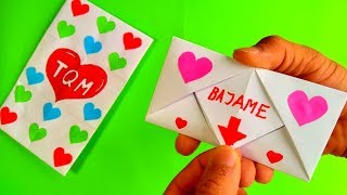 COMO HACER UN SOBRE PLEGABLE PARA CARTAS DE REGALO [upl. by Stephens]