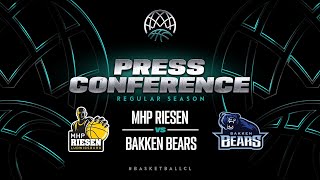 MHP Riesen v Bakken Bears  Press Conference  BCL 202223 [upl. by Neeluqcaj]