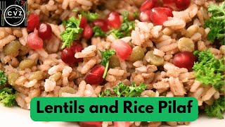 Lentils and Rice Pilaf with Whole Brown Lentils and Green Split peas PACKED WITH PROTEIN [upl. by Eceinwahs]