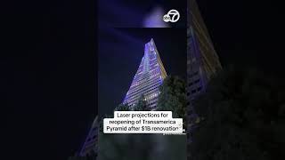 Transamerica Pyramid lit for reopening celebration after 1B renovation [upl. by Aikan]