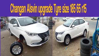 Alsvin Upgrade zextour Tyre size 185 65 r15  changan alsvin tyre change [upl. by Dorison]