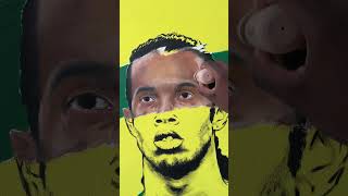 Iconic Ronaldinho Portrait by Alieu Sawaneh 🎨  The Art Behind the Legend [upl. by Anilet]