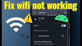 How to fix wifi not working on any mobile [upl. by Oironoh]