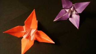 How to make an EASY ORIGAMI FLOWER  Instructions [upl. by Bluma875]