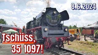 Sommerfest im BW Glauchau  35 1097 letztmalig unter Dampf  862024 [upl. by Lebyram920]