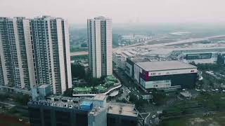 aerial view BSD CITY  Tangerang Selatan  Sinematic footage drone  city skyline 2022 [upl. by Neelac836]