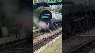 SR 34072 ‘257 squadron’ moving round its train at arlesford station the watercress line [upl. by Sirapal]