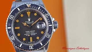 Rolex Submariner 16800 1982 Fantastic transitional Sub with matte dial and strong brown patina [upl. by Lipinski23]