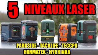 Niveau laser en croix LIDL PARKSIDE PKLL 8 A3 TECCPO TDLS09P TACKLIFE SCL01 HANMATEK [upl. by Annehsat]