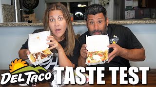 Del Taco Taste Test  Trying Del Tacos New Barbeque Brisket Menu Items [upl. by Eart323]