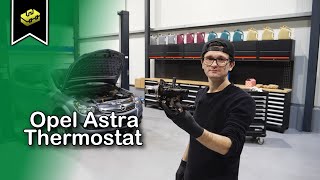 Opel Astra 16 Thermostat wechseln  Change thermostat  VitjaWolf Tutorial  HD [upl. by Katlaps231]