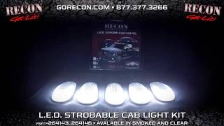 RECON Strobing Cab Roof Lights Part  264146BKS Dodge RAM 0316 [upl. by Assirec]