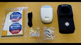 Unboxing and Review Swann WireFree 720p HD Smart Video Doorbell [upl. by Arrej807]