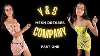 Risqué Sheer Mesh Mini Dress From YampS Company Try On Haul PART ONE [upl. by Hsirrehc890]