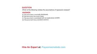 Which of the following violates the assumptions of regression analysis [upl. by Enyaj657]