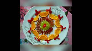 fruit platerfoll plate sajano ফলের প্লেট সাজানো [upl. by Leon]