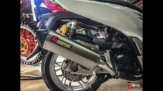 HONDA SH 300i exhaust sound Akrapovic VS Arrow VS LeoVince VS Yoshimura VS Malossi [upl. by Larissa]