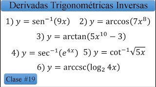 Derivadas de funciones trigonométricas inversas [upl. by Euqinot166]