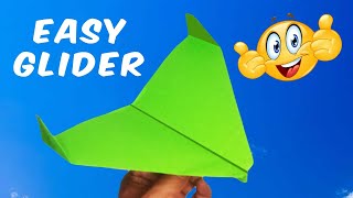 how to make a paper airplane glider very easy  Origami Tutorial [upl. by Bevus]