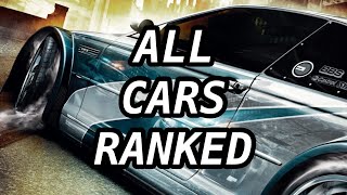 Ranking ALL 37 Cars in NFS Most Wanted 2005 From Worst To Best [upl. by Notxap]