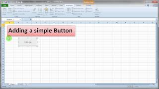 Adding a Simple VBA Button to Excel [upl. by Mozes]