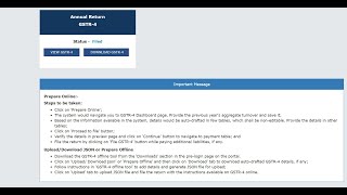 GSTR 4 ANNUAL RETURN 202223 THOROUGH GST PORTAL ONLINE [upl. by Ehpotsirhc]