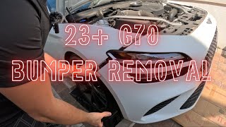 23 Genesis G70 Front Bumper Removal  In depth step by step instructions [upl. by Tnek]