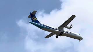 華信航空ATR72600清泉崗降落 Mandarin Airlines ATR72600 Landing at RCMQ [upl. by Leid]