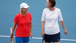 NavratilovaDavenport v ClijstersMajoli highlights  Australian Open 2016 [upl. by Sahcnip615]