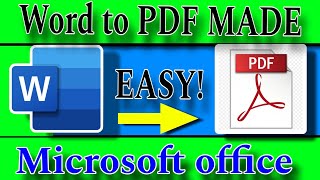 How to Convert Word Documents to PDF Free Methods [upl. by Einahets]