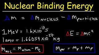 Nuclear Binding Energy Per Nucleon amp Mass Defect Problems  Nuclear Chemistry [upl. by Crescint428]