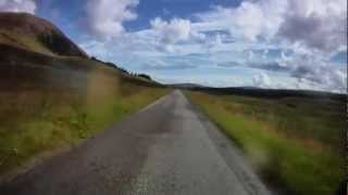 Scotland Lochinver to Bonar Bridge via A837A836 on BMW motorcycle [upl. by Ahsirhcal]