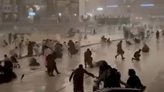 Apocalypse in Saudi Arabia  ⚠️ A terrible Cyclone hits Mecca Saudi Arabia [upl. by Regine299]